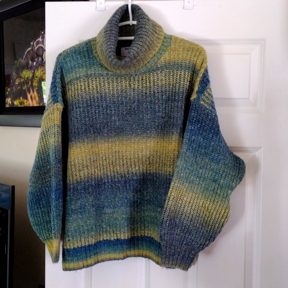 Women's Old Navy 3X Cowl Sweater Ombre Space Dye
